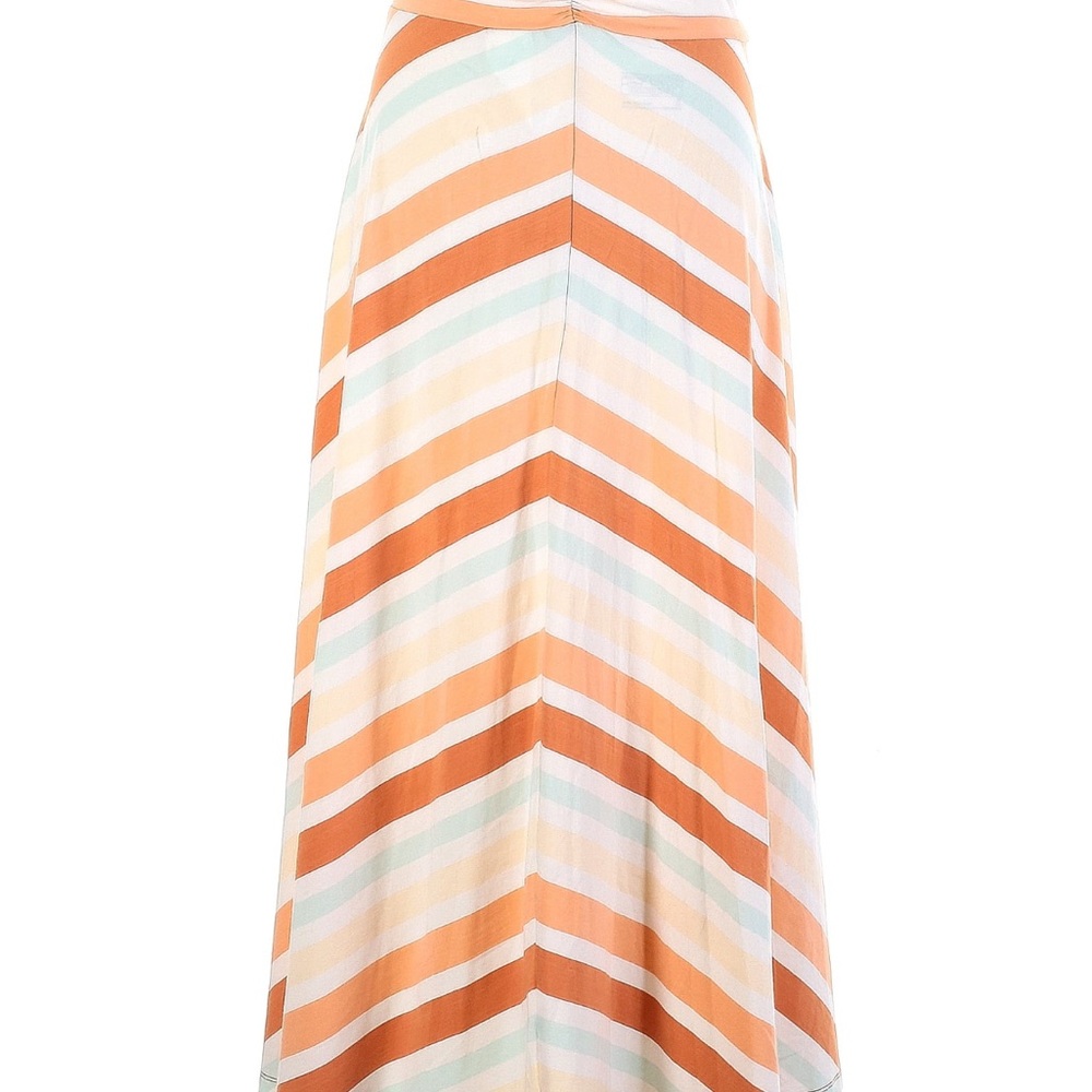 Patagonia Chevron Maxi Skirt in Orange and White
